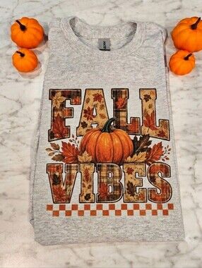 Fall Vibes Short Sleeve Tshirt pumpkin cute popular Floral Halloween